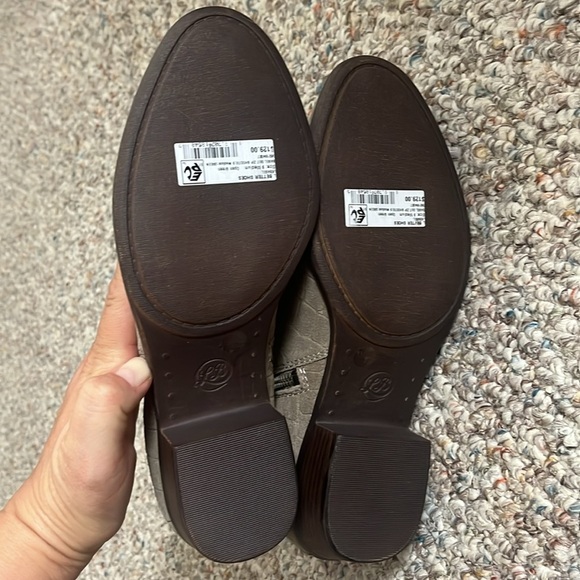 Lucky Brand NEW Basel Out Zip Booties Croc-Pattern Ankle Booties, Women’s Sz 9 - Picture 6 of 7